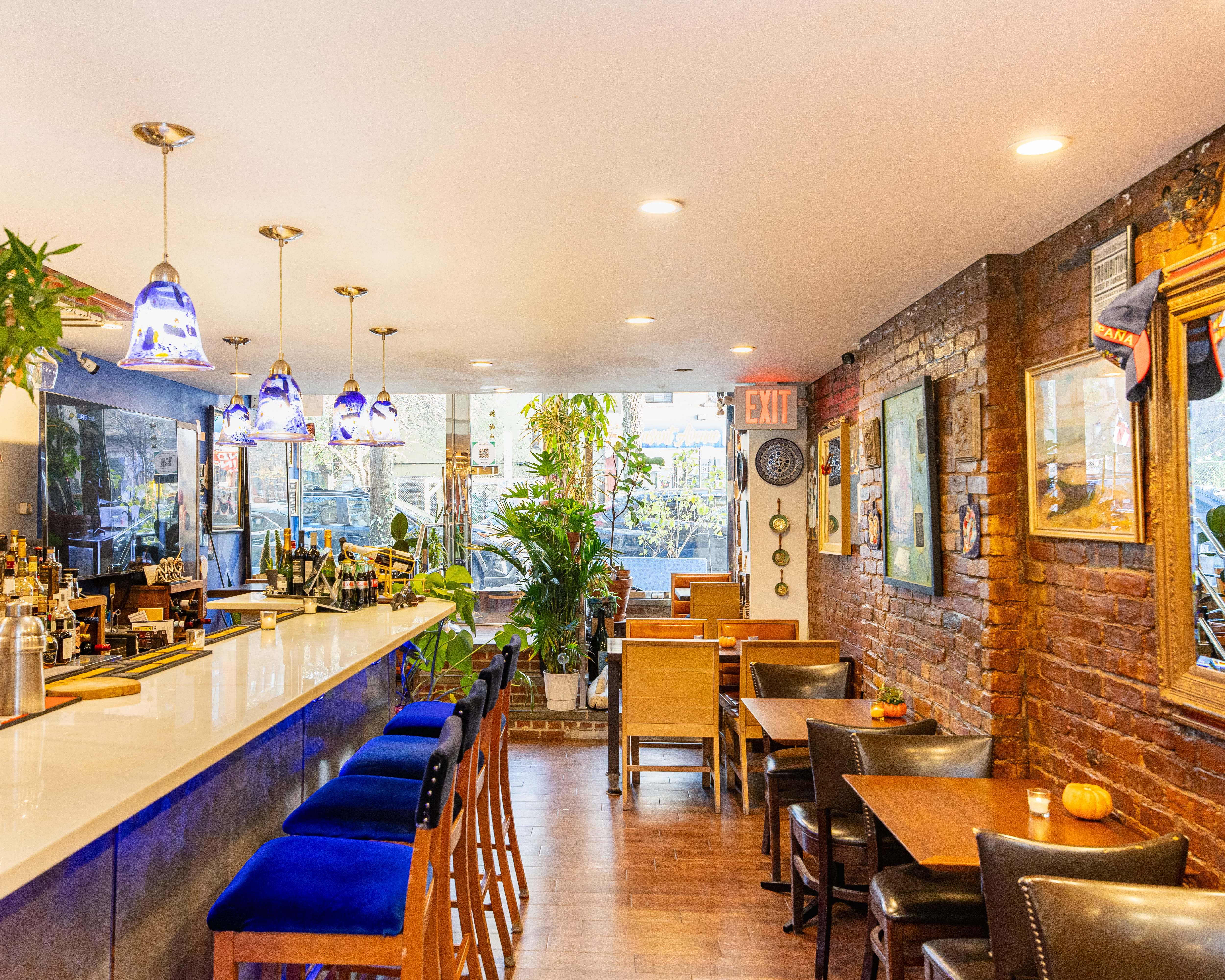 The intimate interior of Club Casa Azul